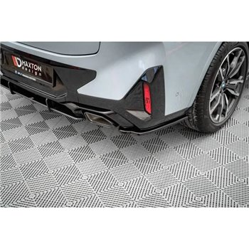 Maxton - Lames De Pare-Chocs Arrière Latérales BMW X4 M-Pack G02 Facelift Noir Brillant