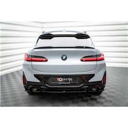Maxton - Lames De Pare-Chocs Arrière Latérales BMW X4 M-Pack G02 Facelift Noir Brillant