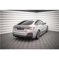 Maxton - Lames De Pare-Chocs Arrière Latérales V.1 BMW 4 Gran Coupe M-Pack G26 Noir Brillant