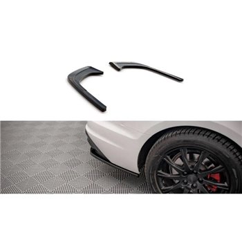 Maxton - Lames De Pare-Chocs Arrière Latérales Audi A4 B9 Facelift Noir Brillant
