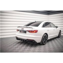 Maxton - Lames De Pare-Chocs Arrière Latérales Audi A4 B9 Facelift Noir Brillant