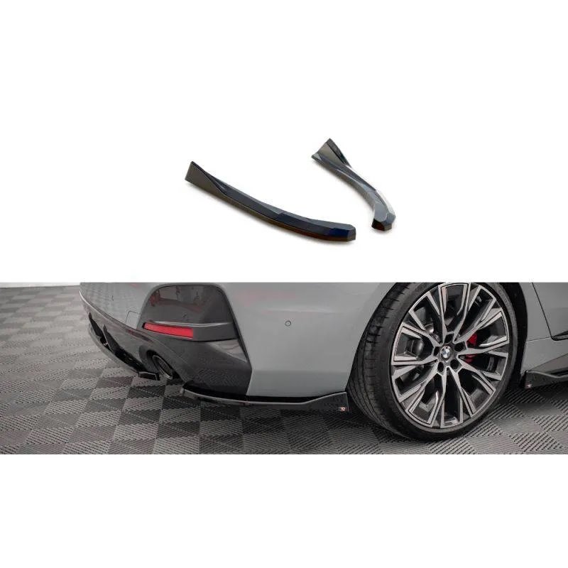 Maxton - Lames De Pare-Chocs Arrière Latérales V.2 BMW 4 Gran Coupe M-Pack G26 Noir Brillant