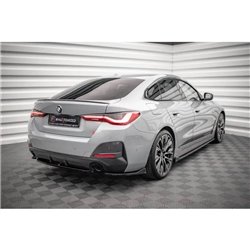 Maxton - Lames De Pare-Chocs Arrière Latérales V.2 BMW 4 Gran Coupe M-Pack G26 Noir Brillant