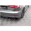 Maxton - Lames De Pare-Chocs Arrière Latérales V.1 Audi S3 Sportback 8V Facelift Noir Brillant