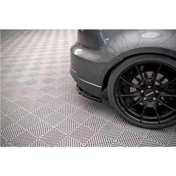 Maxton - Lames De Pare-Chocs Arrière Latérales V.1 Audi S3 Sportback 8V Facelift Noir Brillant