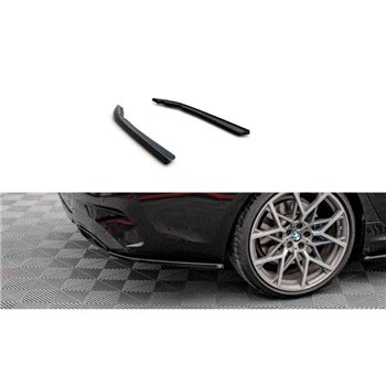 Maxton - Lames De Pare-Chocs Arrière Latérales V.4 BMW M340i G20 / G21 Noir Brillant