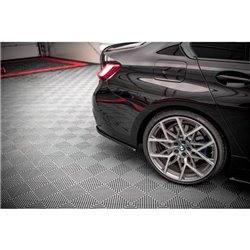 Maxton - Lames De Pare-Chocs Arrière Latérales V.4 BMW M340i G20 / G21 Noir Brillant