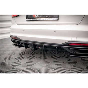 Maxton - Diffuseur Arrière Complet Audi A4 B9 Facelift Noir Brillant