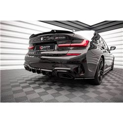 Maxton - Lames De Pare-Chocs Arrière Latérales V.3 BMW M340i / M-Pack G20 / G21 Noir Brillant