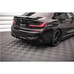 Maxton - Lames De Pare-Chocs Arrière Latérales V.3 BMW M340i / M-Pack G20 / G21 Noir Brillant