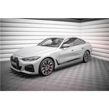 Maxton - Rajouts Des Bas De Caisse V.1 BMW 4 Gran Coupe M-Pack / M440i G26 Noir Brillant