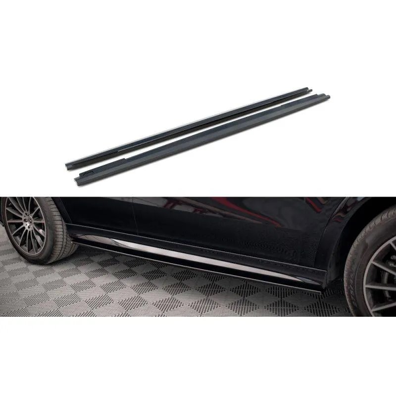 Maxton - Rajouts Des Bas De Caisse Mercedes-AMG / AMG-Line GLE Coupe C167 / C167 Facelift Noir Brillant