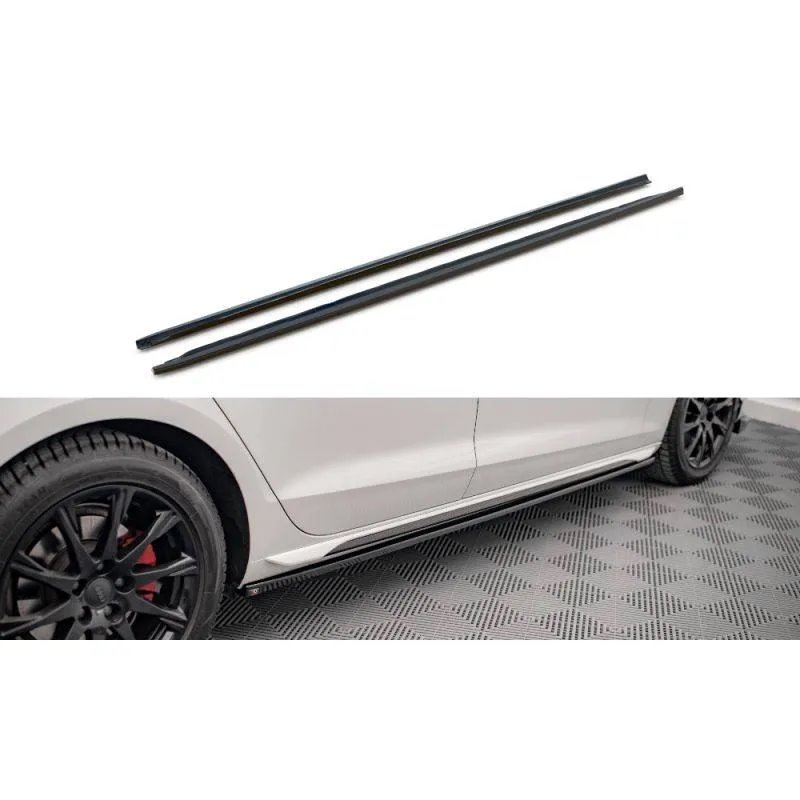 Maxton - Rajouts Des Bas De Caisse Audi A4 B9 Facelift Noir Brillant