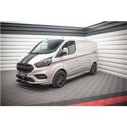 Maxton - Rajouts Des Bas De Caisse Ford Transit Custom ST-Line Mk1 Facelift Noir Brillant