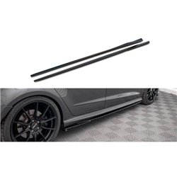 Maxton - Rajouts Des Bas De Caisse Audi S3 / A3 S-Line Sportback 8V Facelift Noir Brillant