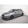Maxton - Rajouts Des Bas De Caisse Audi S3 / A3 S-Line Sportback 8V Facelift Noir Brillant