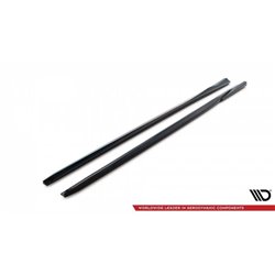 Maxton - Rajouts Des Bas De Caisse Audi S3 / A3 S-Line Sportback 8V Facelift Noir Brillant