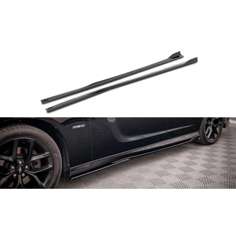 Maxton - Rajouts Des Bas De Caisse Dodge Charger SRT Mk7 Facelift Noir Brillant