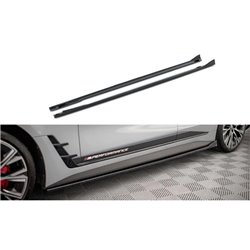 Maxton - Rajouts Des Bas De Caisse V.2 BMW 4 Gran Coupe M-Pack / M440i G26 Noir Brillant