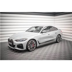 Maxton - Rajouts Des Bas De Caisse V.2 BMW 4 Gran Coupe M-Pack / M440i G26 Noir Brillant