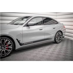 Maxton - Rajouts Des Bas De Caisse V.2 BMW 4 Gran Coupe M-Pack / M440i G26 Noir Brillant