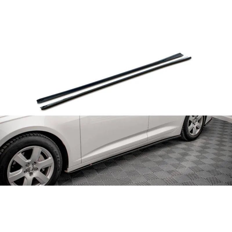 Maxton - Rajouts Des Bas De Caisse Audi A6 C8 Noir Brillant
