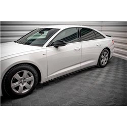 Maxton - Rajouts Des Bas De Caisse Audi A6 C8 Noir Brillant