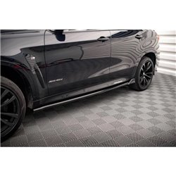 Maxton - Rajouts Des Bas De Caisse V.2 BMW X6 M-Pack F16 Noir Brillant