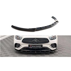 Maxton - Lame Du Pare-Chocs Avant V.2 Mercedes-Benz E AMG-Line W213 Facelift Noir Brillant
