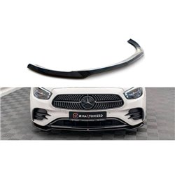 Maxton - Lame Du Pare-Chocs Avant V.1 Mercedes-Benz E AMG-Line W213 Facelift Noir Brillant