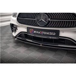 Maxton - Lame Du Pare-Chocs Avant V.1 Mercedes-Benz E AMG-Line W213 Facelift Noir Brillant