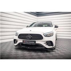 Maxton - Lame Du Pare-Chocs Avant V.1 Mercedes-Benz E AMG-Line W213 Facelift Noir Brillant