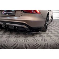 Maxton - Lames De Pare-Chocs Arrière Latérales V.2 Audi e-Tron GT / RS GT Mk1 Noir Brillant