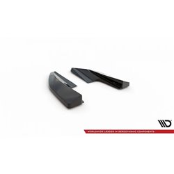 Maxton - Lames De Pare-Chocs Arrière Latérales V.2 Audi e-Tron GT / RS GT Mk1 Noir Brillant