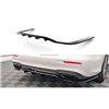 Maxton - Arriere Splitter (avec une barre verticale) Mercedes-Benz E AMG-Line Sedan W213 Facelift Noir Brillant