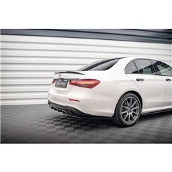 Maxton - Arriere Lame (avec une barre verticale) Mercedes-Benz E AMG-Line Sedan W213 Facelift Noir Brillant