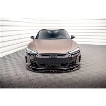 Maxton - Lame Du Pare-Chocs Avant V.2 Audi e-Tron GT / RS GT Mk1 Noir Brillant