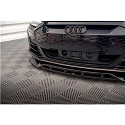 Maxton - Lame Du Pare-Chocs Avant V.2 Audi e-Tron GT / RS GT Mk1 Noir Brillant