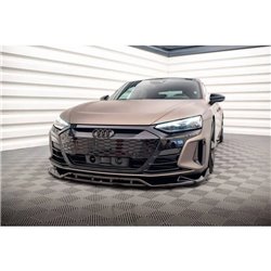 Maxton - Lame Du Pare-Chocs Avant V.2 Audi e-Tron GT / RS GT Mk1 Noir Brillant