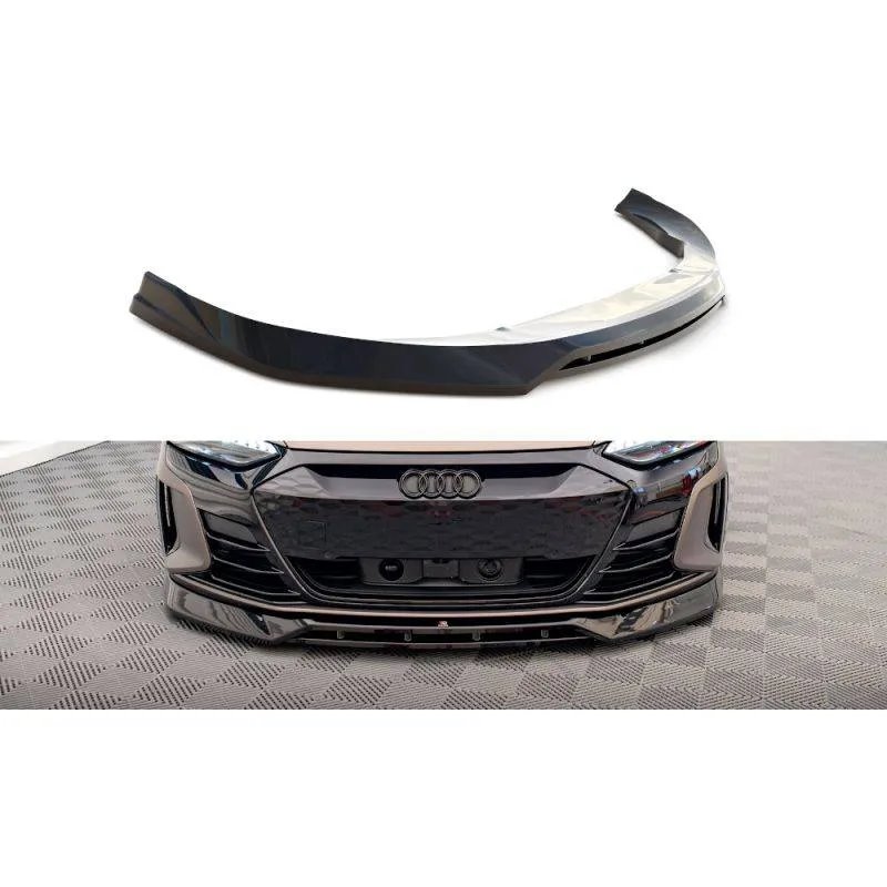 Maxton - Lame Du Pare-Chocs Avant V.3 Audi e-Tron GT / RS GT Mk1 Noir Brillant