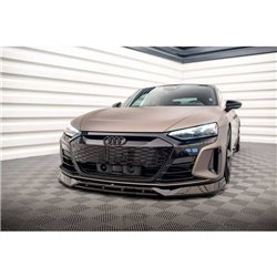 Maxton - Lame Du Pare-Chocs Avant V.3 Audi e-Tron GT / RS GT Mk1 Noir Brillant