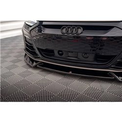 Maxton - Lame Du Pare-Chocs Avant V.1 Audi e-Tron GT / RS GT Mk1 Noir Brillant
