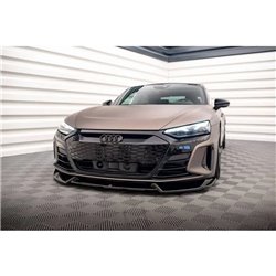 Maxton - Lame Du Pare-Chocs Avant V.1 Audi e-Tron GT / RS GT Mk1 Noir Brillant