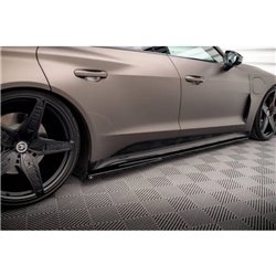 Maxton - Rajouts Des Bas De Caisse V.1 Audi e-Tron GT / RS GT Mk1 Noir Brillant