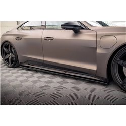 Maxton - Rajouts Des Bas De Caisse V.1 Audi e-Tron GT / RS GT Mk1 Noir Brillant