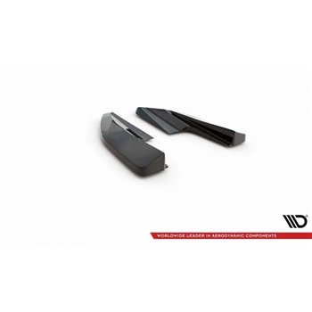 Maxton - Lames De Pare-Chocs Arrière Latérales V.1 Audi e-Tron GT / RS GT Mk1 Noir Brillant