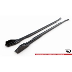 Maxton - Rajouts Des Bas De Caisse V.2 Audi e-Tron GT / RS GT Mk1 Noir Brillant