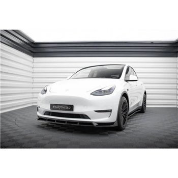 Maxton - Lame Du Pare-Chocs Avant V.2 Tesla Model Y Noir Brillant