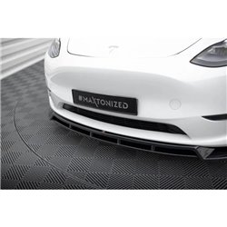 Maxton - Lame Du Pare-Chocs Avant V.2 Tesla Model Y Noir Brillant