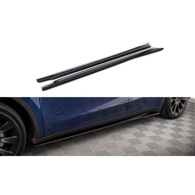 Maxton - Rajouts Des Bas De Caisse V.1 Tesla Model Y Noir Brillant